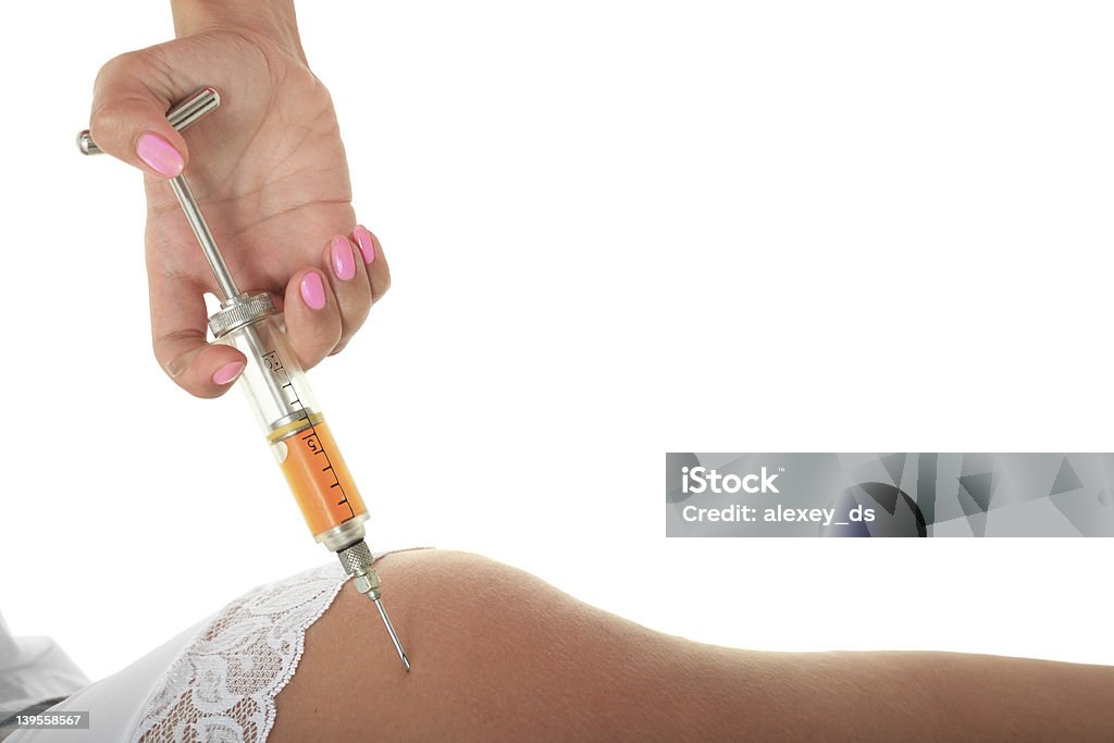 Injection Medicine Adult Stock Photo