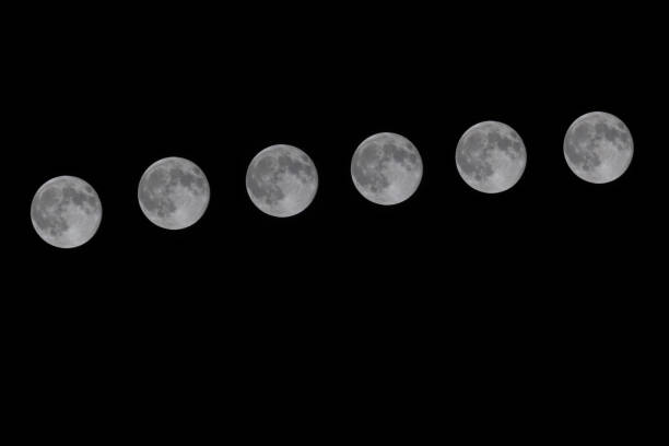 istock Fixed point observation of full moon at dark night 1395587888