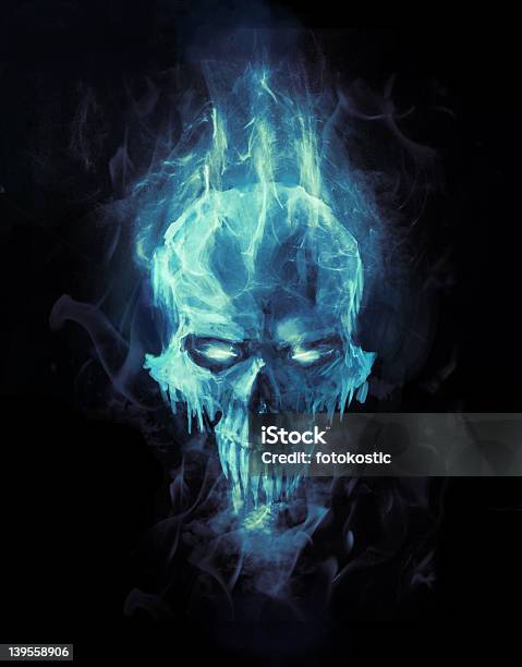 Ice Skull Stock Illustration - Download Image Now - Smoke - Physical Structure, Abstract, Anatomy