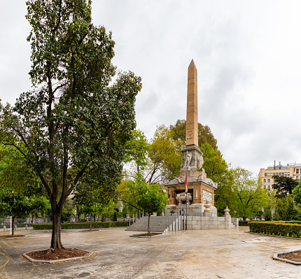 A picture of the Monument to the Fallen for Spain or Monumento a los Caídos por España (in Spanish).
