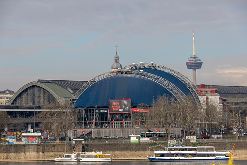 Cologne, Germany: Mar 27th 2022: Cologne musical dome is a concert venue located right next to main railway station and famous cathedral.