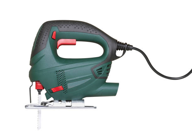 istock Electric jig saw on white 1395598839