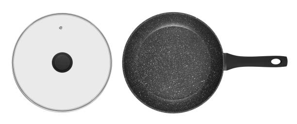 istock Pan with glass cover on white 1395599470