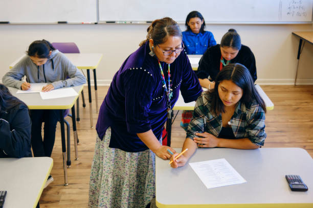 istock High School Teacher and Students in a School Classroom 1395602093