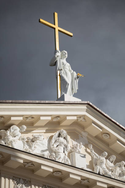 istock Sculpture on Vilnius Cathedral, Vilnius, Lithuania 1395605668