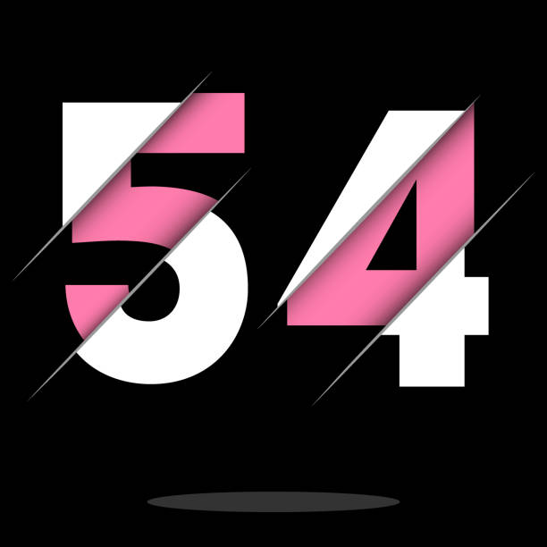 istock 55 5 Number Logo Design with a Creative Cut and Black Circle Background. Creative logo design. 1395607602