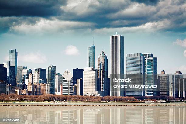 Chicago At Day Stock Photo - Download Image Now - Chicago - Illinois, Day, Snow