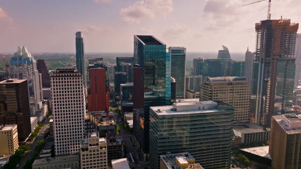 istock Skyline in Downtown Austin, Texas - Aerial View 1395611791