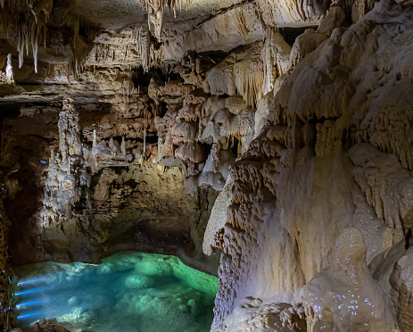 Inside the natural bridge caverns in San Antonio Texas