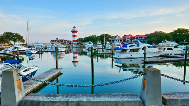 istock Lighthouse at Harbor Town-Hilton Head, South Carolina 1395625209
