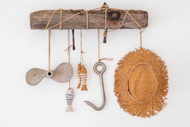 istock Fishermen tools Sailor equipments style home decoration hanging objects 1395632927