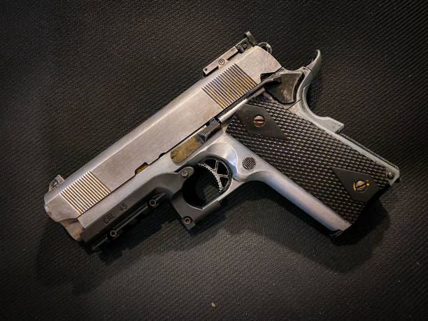 Old and dirty pistol gun