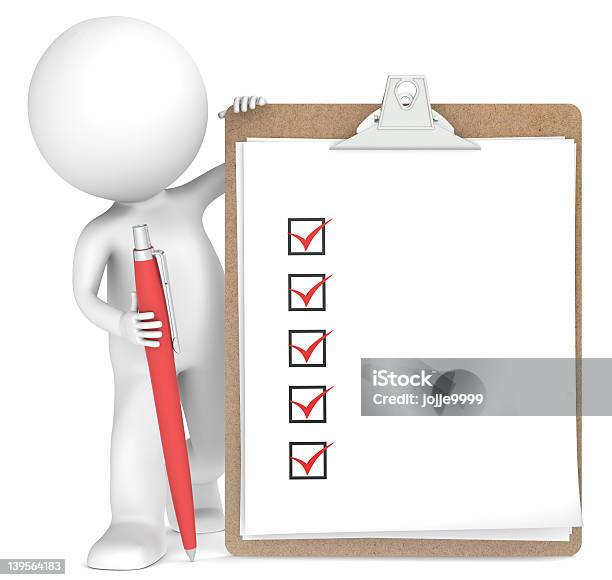 To Do List Stock Photo - Download Image Now - Characters, Check Mark, Clipboard