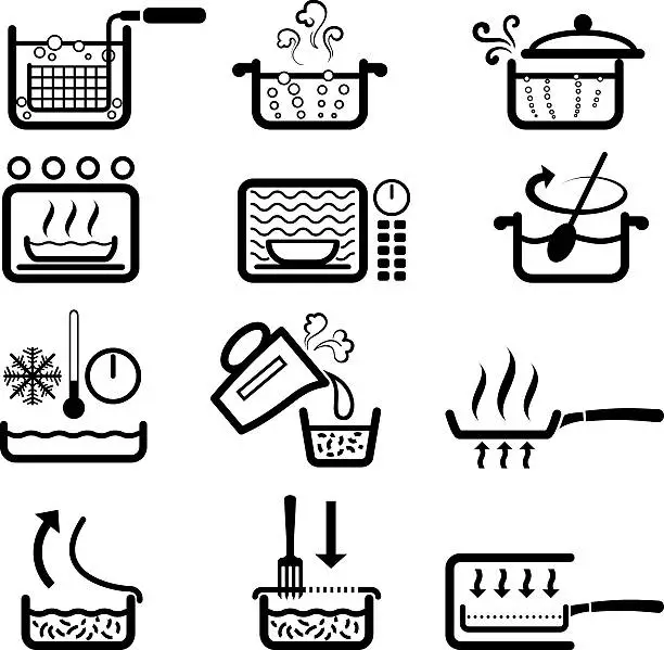 Vector illustration of COOKING INSTRUCTIONS