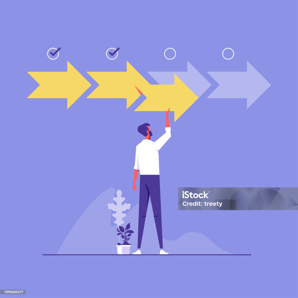Good Progress Vector Business Progress Vector Concept Stock Illustration - Download Image ...