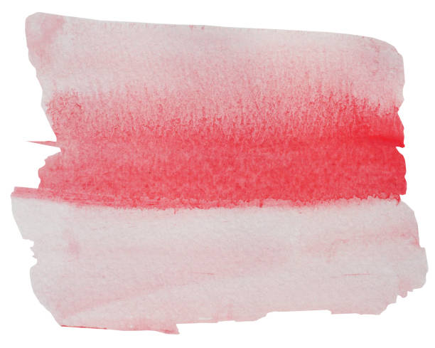 istock Watercolor stroke and spray on white paper 1395654331