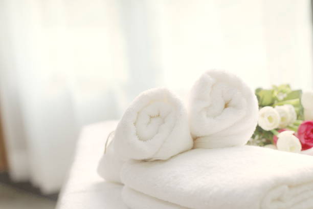 istock Beautiful spa composition on massage table , spa relax concept, copy space , beautiful spa set on wood table 1395663875