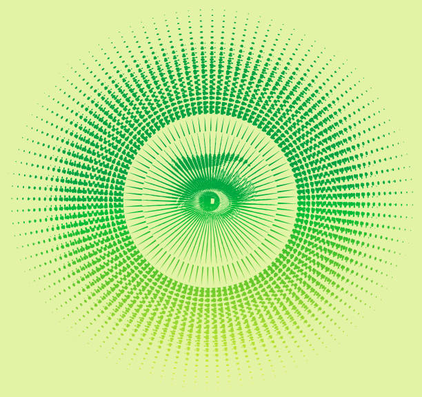 ilustrações de stock, clip art, desenhos animados e ícones de all seeing eye with light beams - vector spy surveillance human eye