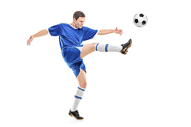 istock Soccer player shooting a ball 139566823