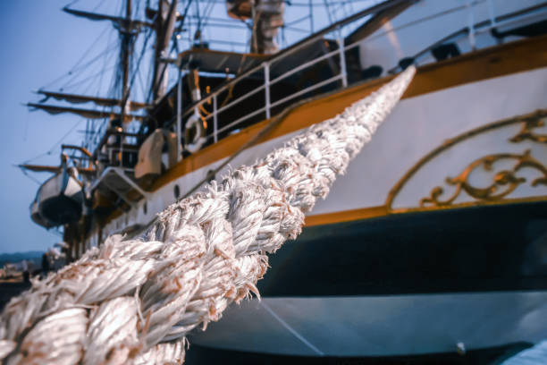 istock big ship in harbour tethered with a rope 1395673018