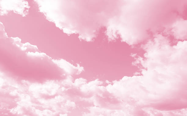 istock Beautiful pink clouds and sky. 1395673058