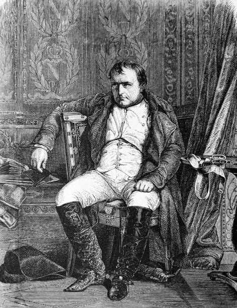 istock Napoleon in Fontainebleau, sitting on chair, sullen and skeptical 1395674288