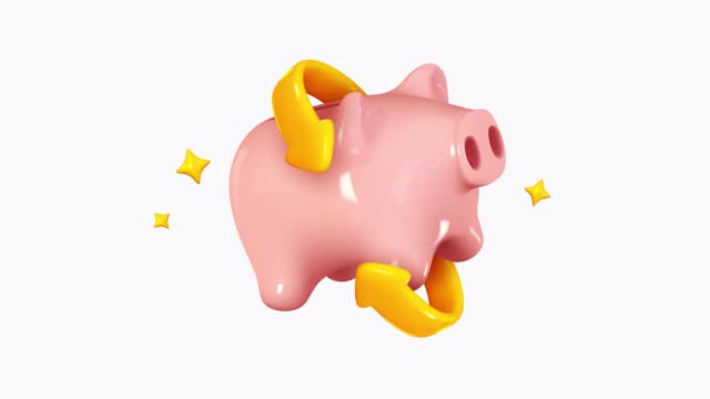Pink pig. Money Piggy bank creative business concept. Realistic 3d design. Keep and accumulate cash savings. Safe finance investment. Financial services