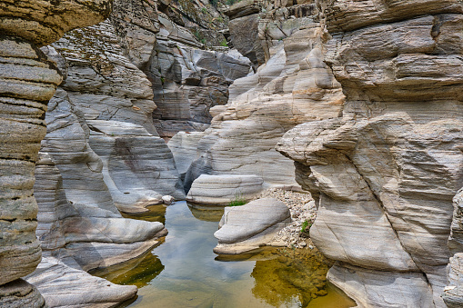 Magnificent, beautiful rock shaped, local name is Tasyaran valley in Turkey, Rock formation shaped by water.