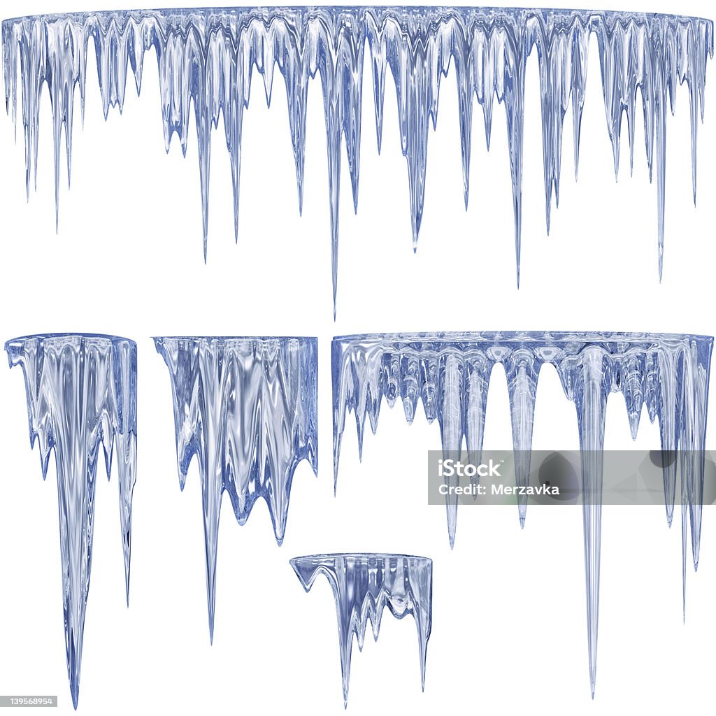 Bleu thawing icicles - Photo de Arctique libre de droits