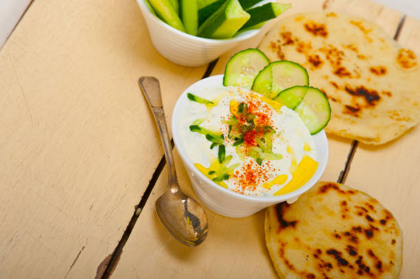 istock Arab middle east goat yogurt and cucumber salad 1395689756