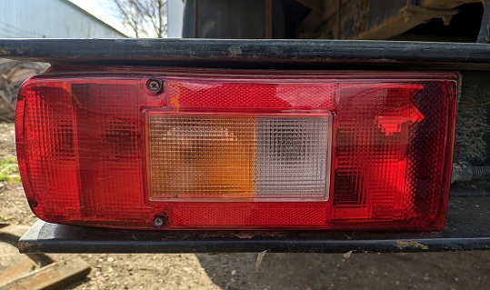 Rear headlight of a car close-up