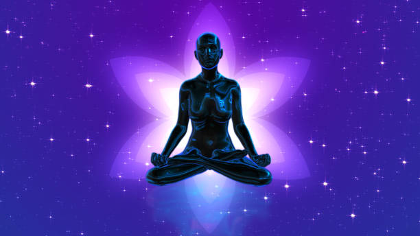 istock Meditation with floral and space  background 1395693292