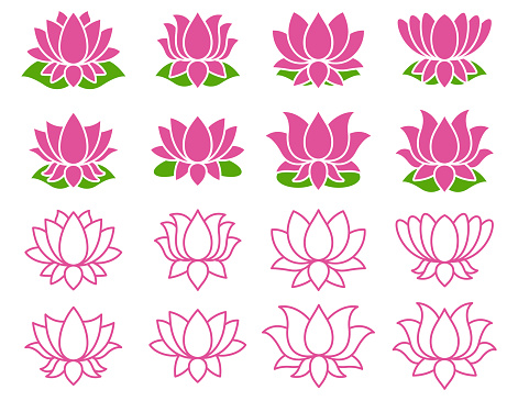 Lotus flower design set