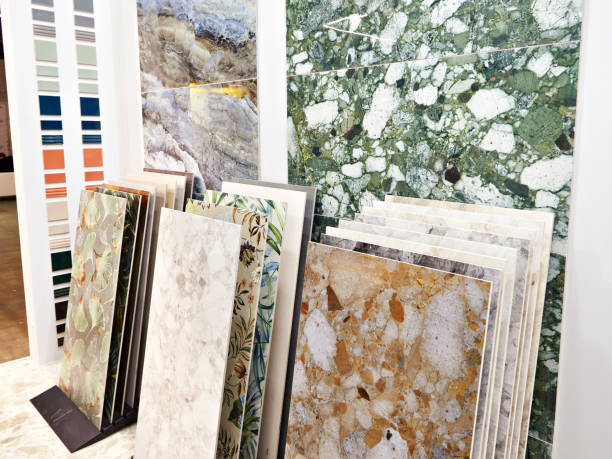 istock Porcelain stoneware tiles in store 1395704741
