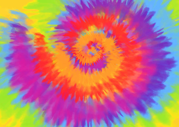 illustrazioni stock, clip art, cartoni animati e icone di tendenza di design tie dye dipinto a mano color arcobaleno - batik pattern abstract decoration