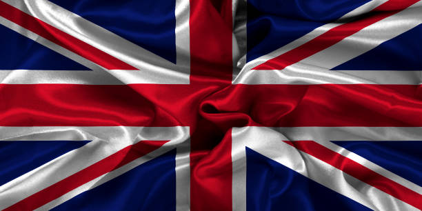 fondo abstracto con bandera de union jack - jubilee fotografías e imágenes de stock