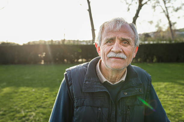 istock Retired, White Haired Old Man With Cancer, Man Lifestyle 1395714551