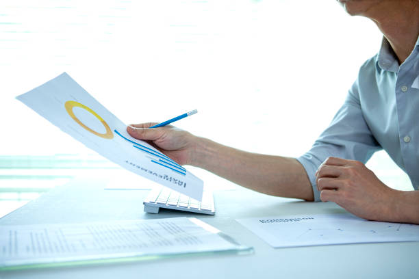 a businessman working hard in the office