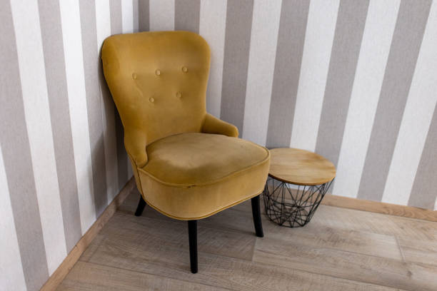 istock Yellow modern and elegant armchair 1395728838