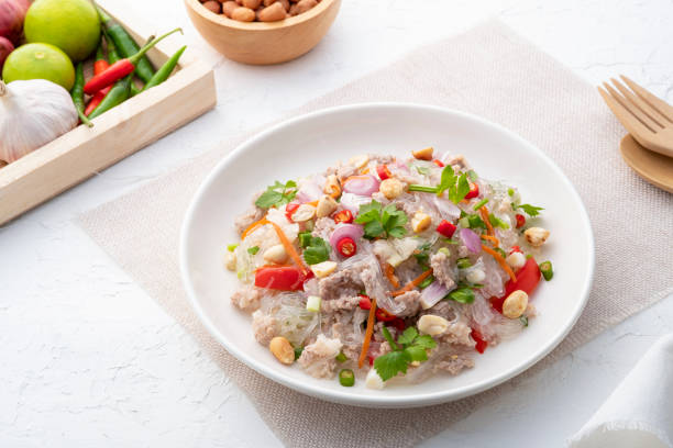 istock Spicy Glass Noodle Salad with Minced Pork 1395729085