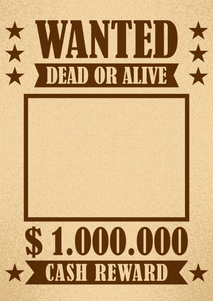 ilustrações de stock, clip art, desenhos animados e ícones de wanted. dead or alive. cash reward. grunge vector poster. - police badge badge police white background