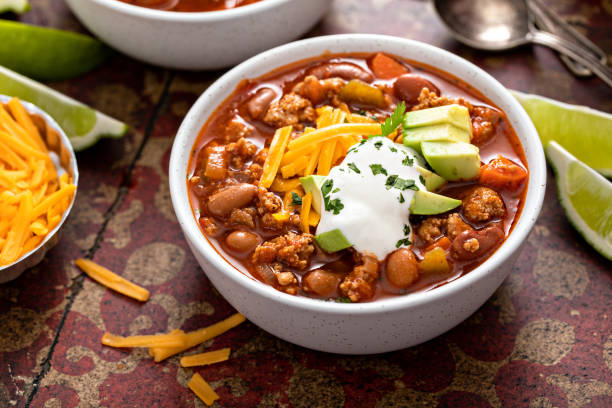 istock Traditional chili soup with meat and red beans 1395736509