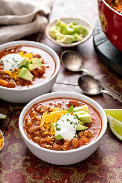 istock Traditional chili soup with meat and red beans 1395736510