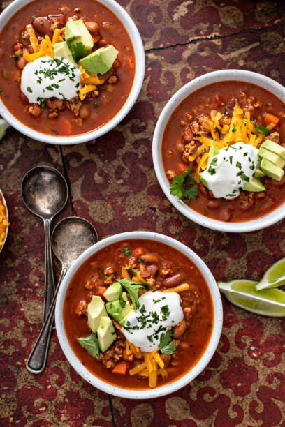istock Traditional chili soup with meat and red beans 1395736530