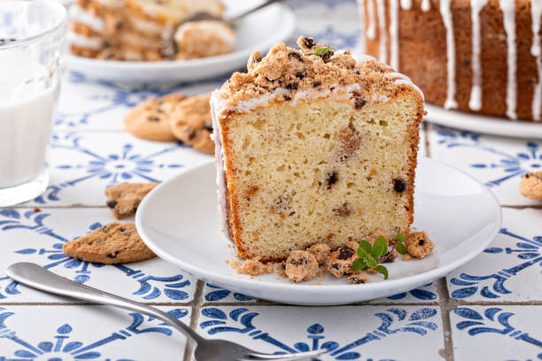istock Chocolate chip cookie pound cake made in a tube pan 1395736614