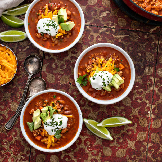 istock Traditional chili soup with meat and red beans 1395736655