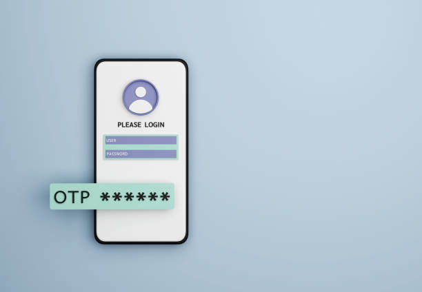 Smartphone with sms alert when login online service 3D render illustration