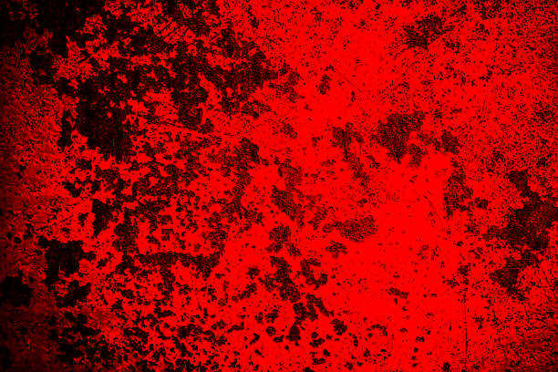 istock Red black grunge texture. Toned old rusty metal surface. Distressed background with space for design. 1395750838