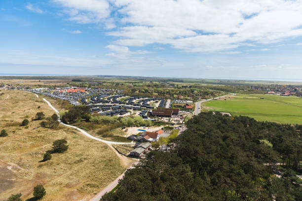 Ameland Island aerial view
