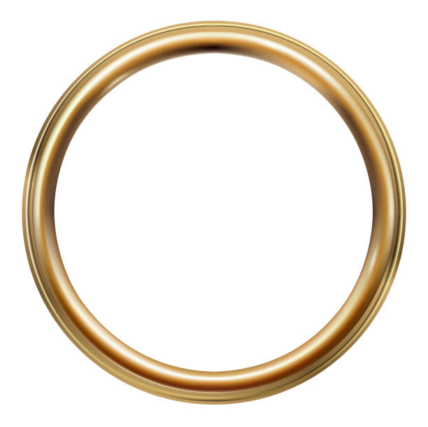 istock Round classic golden vintage picture frame oval 1395751986